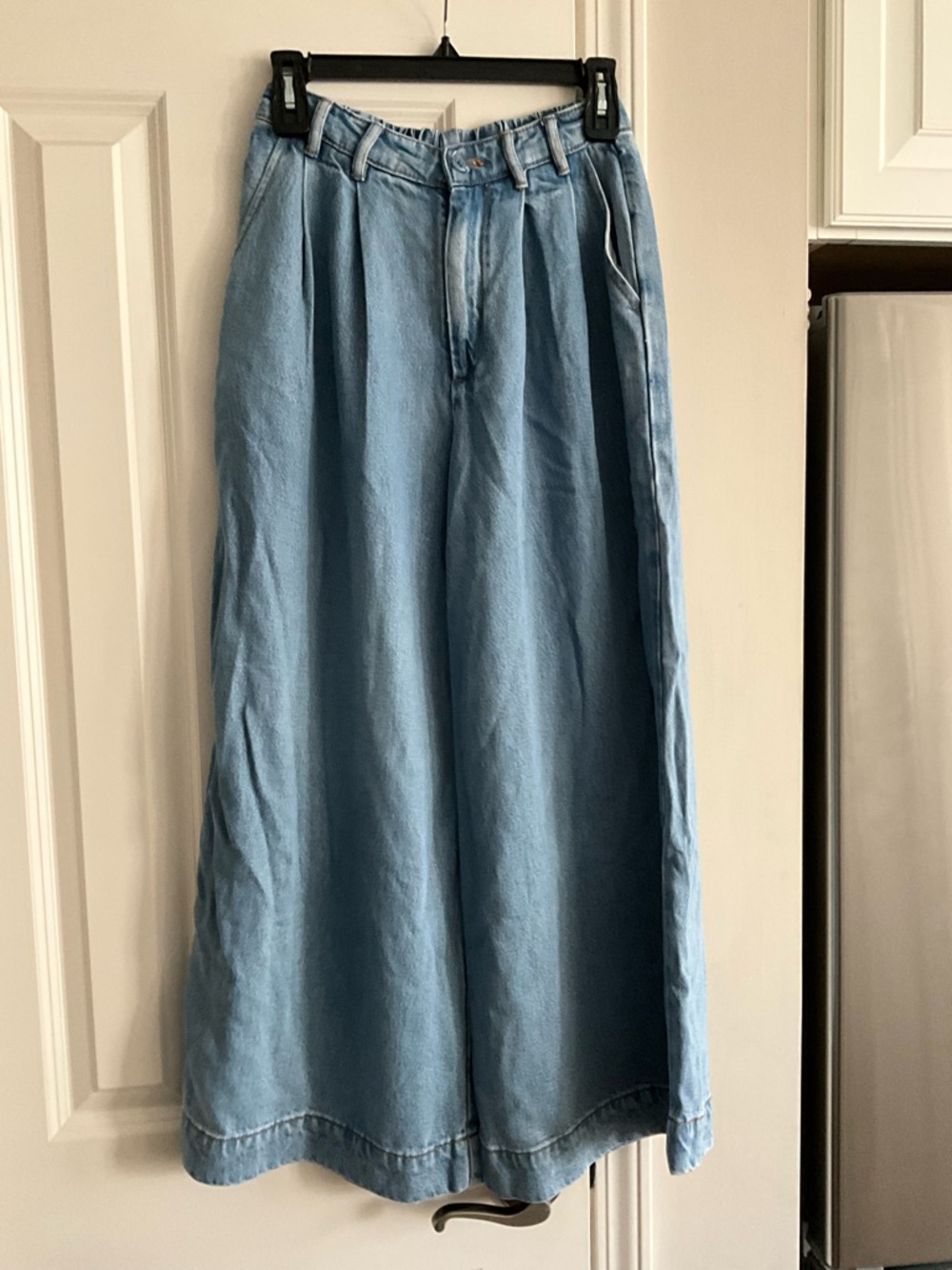 NWT YFB Light Blue Wide Leg Denim Pants Size XSmall